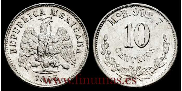 MEXICO - K-403.7 -10 CENT 1896 MoB/G - SC. B.O.