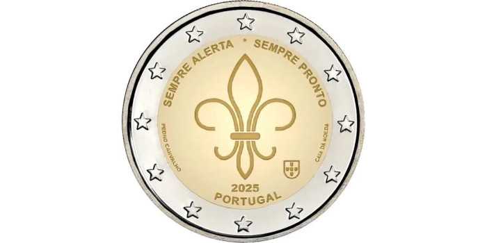 2 COMMEMORATIVE EUROS PORTUGAL 2025 - SCOUT MOVEMENT