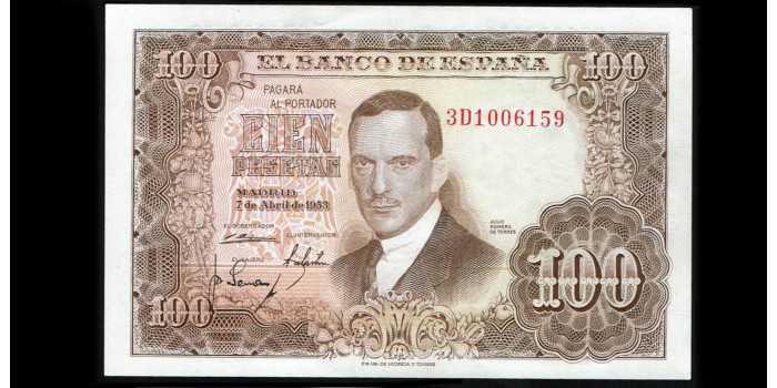 F469K - 100 Pesetas 7-4-1953 SERIE A/3Z. SC