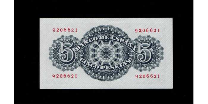 F439K.- 5 PESETAS 12 DE ABRIL 1947 SIN SERIE  - SC