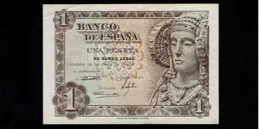 F421K.- 1 PESETA 19 JUNE 1948 WITHOUT SERIES - EBC