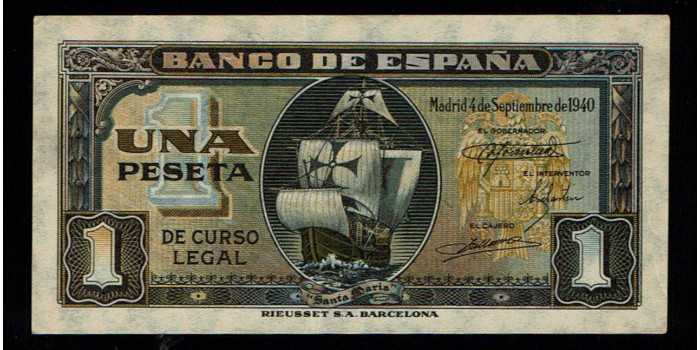 F416H.- 1 PESETA 4 SEPTEMBER 1940 SERIES C - EBC