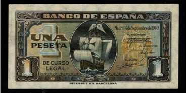 F416H.- 1 PESETA 4 SEPTEMBER 1940 SERIES C - EBC