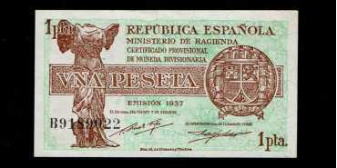 F397K.- 1 PESETA 1937 SERIE B. SC