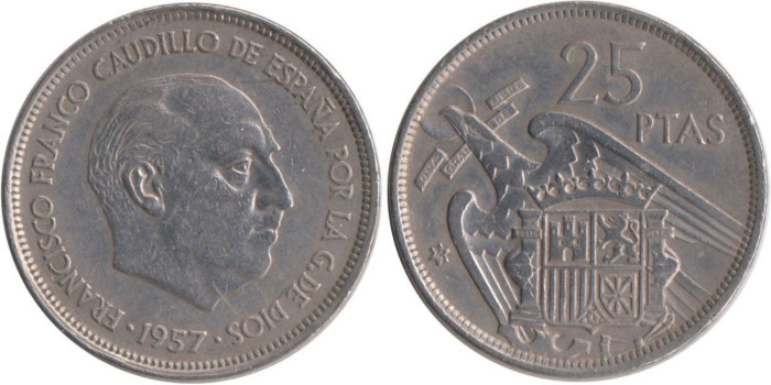 Cy16923E.- 25 Pts 1957/74 MBC