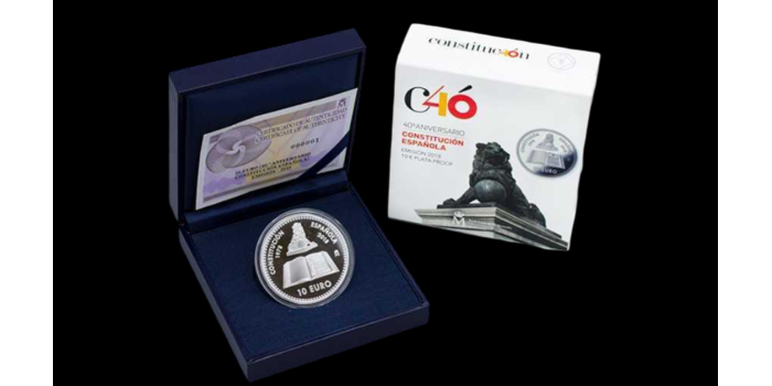 2018 - 10 EUROS 40TH ANNIVERSARY CONSTITUTION. SILVER - PROOF