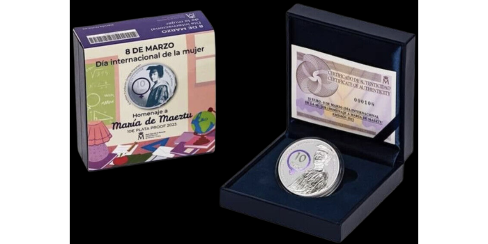 2023 -10 Euros Women's Day. María De Maeztu. Silver. Proof