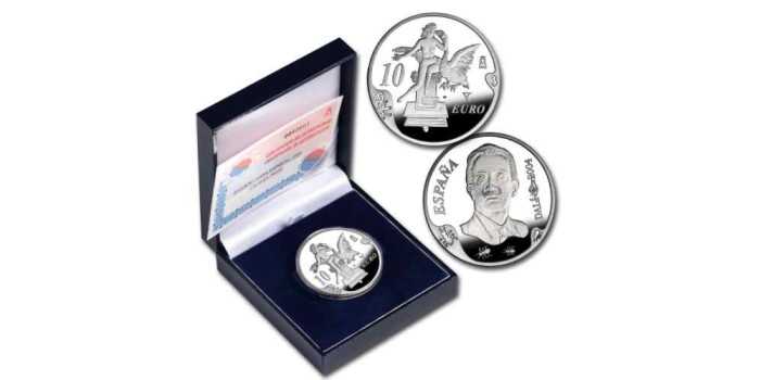 2004 - 10 EUROS OBRAS DE  DALI. "Leda Atómica". PLATA  - PROOF