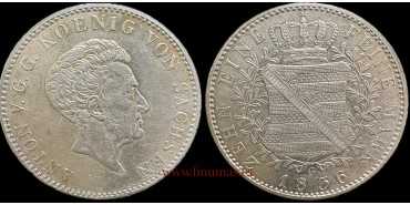 GERMANY STATES - SAXONY - K-1120- 1 Thaler 1836 G - SILVER