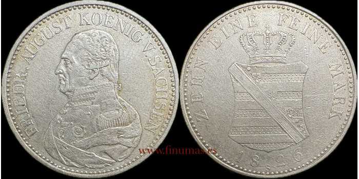 GERMANY STATES - SAXONY - K-1096- 1 Thaler 1826 S . MBC - SILVER