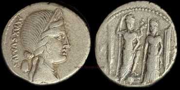 REPUBLIC - EGNATIA DENARIO 75 BC