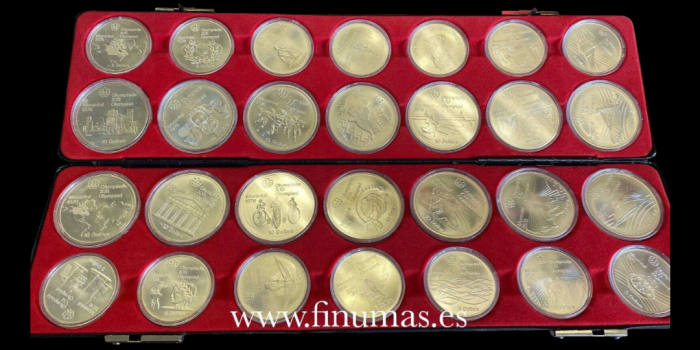 CANADA - K-PS08. OFFICIAL SET 28 PIECES OLYMPIC - PROOF. 1kg SILVER