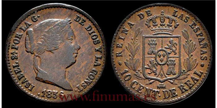 Cy15694G.-ISABEL II - 10 Ctm: Real 1856 Segovia - EBC-
