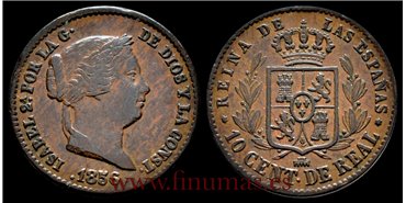 Cy15694G.-ISABEL II - 10 Ctm: Real 1856 Segovia - EBC-