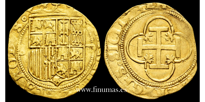 Cy02987.- JUANA AND CARLOS ESCUDO SEVILLA 'S'-'D'. - GOLD