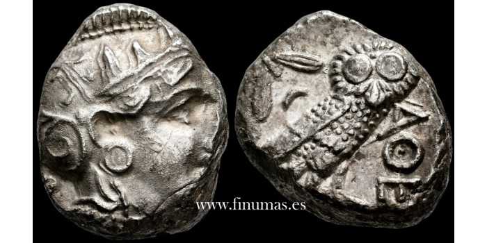 GR032.- TETRADRACMA ATICO (LECHUZA) 360-339 a.C