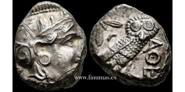 GR032.- TETRADRACMA ATICO (LECHUZA) 360-339 B.C