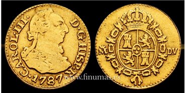 Cy11408.2.- Carlos III 1/2 escudo 1787 Madrid. DV - ORO