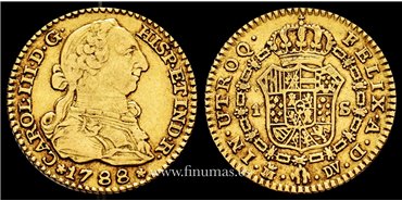 Cy11577.- Carlos III 1 Escudo  1788 Madrid D.V. MBC - ORO
