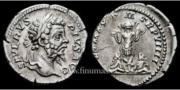 SEVENTH SEVENTH DENARY 201 AD ROME