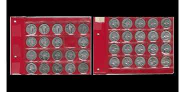 UNITED STATES - K-164 - 39 x 1/4 Dollar 1909 to 1964 - Lot 39 pieces. Silver