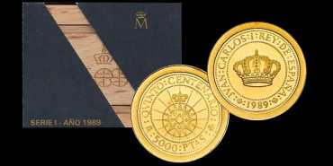 1989 - 5000 Pts. V CENTENNIAL. WIND ROSE - GOLD