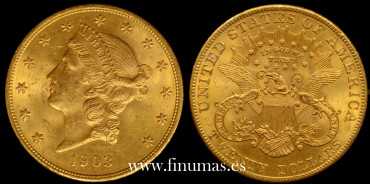 USA K-074.3.- 20 DOLLAR 1903 Liberty Head. EBC+ -ORO