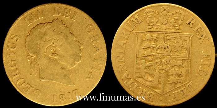 GREAT BRITAIN - K-0673 - 1/2 SOVEREIGN GEORGE III 1817.