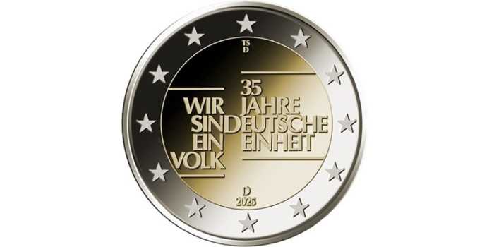 2 EUROS CONMEMORATIVOS ALEMANIA 2025 "UNION ALEMANA"