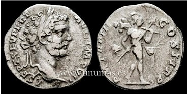 SEPTIMIO SEVERO DENARIO  194-195 d.C. ROMA