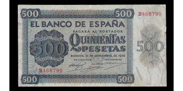 F474E - 500 Peseta 21-11-1936 serie B.  MBC