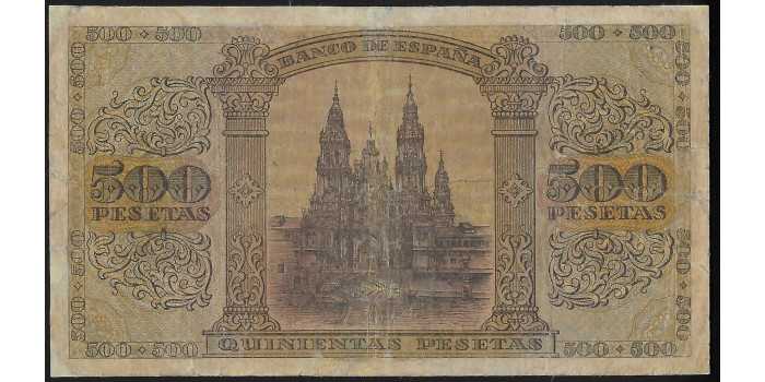 F475C - 500 Peseta 20-05-1938 serie A.  BC+