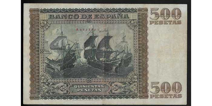 F476E.- 500 PESETAS 9 DE ENERO 1940 MBC SERIE A