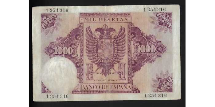 F488E.- 1000 PESETAS 21 DE 0CTUBRE 1940 MBC Sin Serie