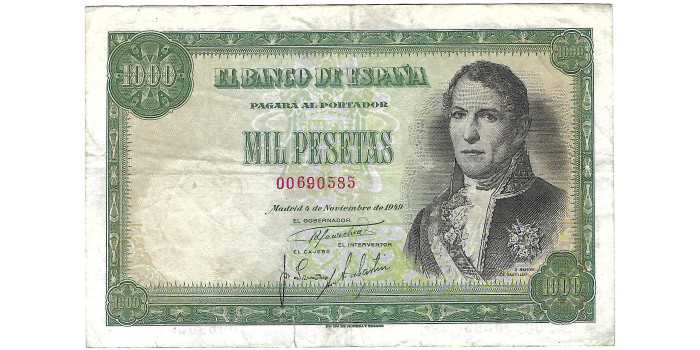F490C - 1.000 Pesetas 4-11-1949 Sin serie. -B.C
