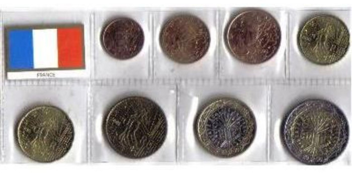 SERIE FRANCIA 2001 8 VALORES