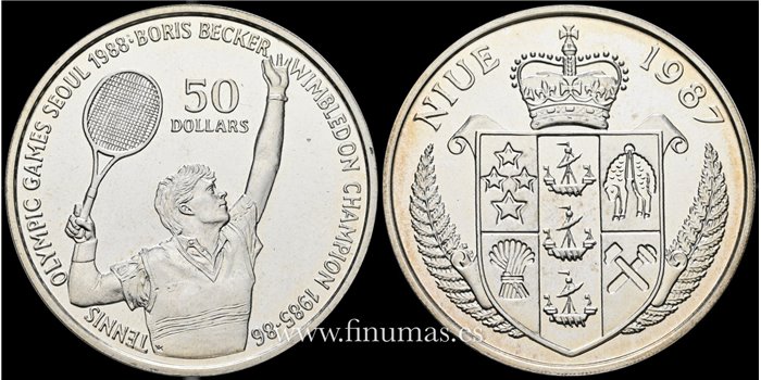 NIUE - K-002 50 Dólar, 1987 Proof