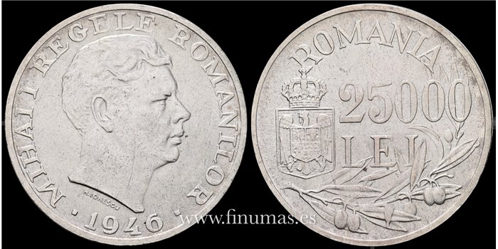 RUMANIA - K-070 25,000 Lei 1946. Plata - EBC-