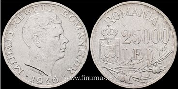 RUMANIA - K-070 25,000 Lei 1946. Plata - EBC-
