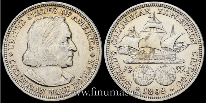 ESTADOS UNIDOS - K-017 - 1/2 Dolar 1892 - EBC- PLATA