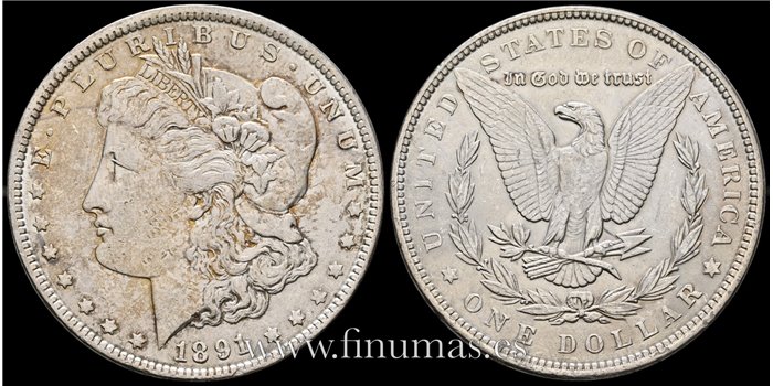 ESTADOS UNIDOS -  K-110 - 1 Dolar 1891 - MBC- 