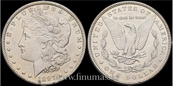 ESTADOS UNIDOS - K-110 - 1 Dolar 1897 - EBC