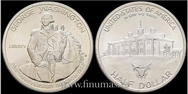ESTADOS UNIDOS - K-208 - 1/2 Dolar 1982 D. WASHINGTON - SC