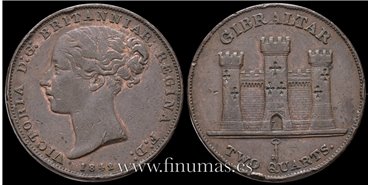 GIBRALTAR - K-003 - 2 Cuarts 1842 - BC