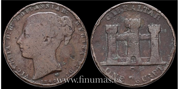 GIBRALTAR - K-001 - 1 Cuarts 1842 - RC