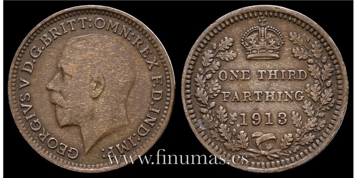 GRAN BRETAÑA - K-0791 - 1/3 FARTIHNG 1913 George IV - MBCC+