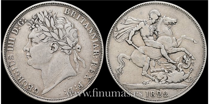 GRAN BRETAÑA  -K-0680 - 1 Crown 1822. Georgius IIII  - MBC