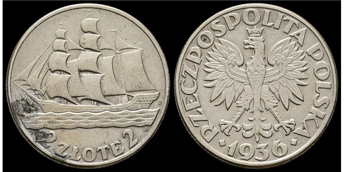 POLONIA - K-030 -2 Zlote 1936 MBC - PLATA