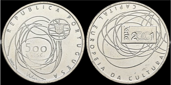 PORTUGAL - K-705 - 500 Escudos 2001 SC - PLATA