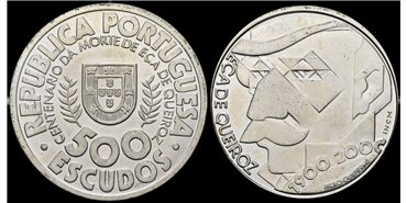 PORTUGAL - K-0725 - 500 Escudos 2000 SC - PLATA